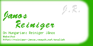 janos reiniger business card